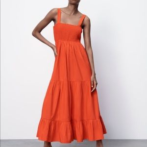 Zara poplin maxi dress